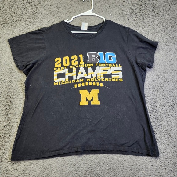 Michigan Wolverines 2021 Champs Football T-Shirt 3XL Port Company - Picture 1 of 6